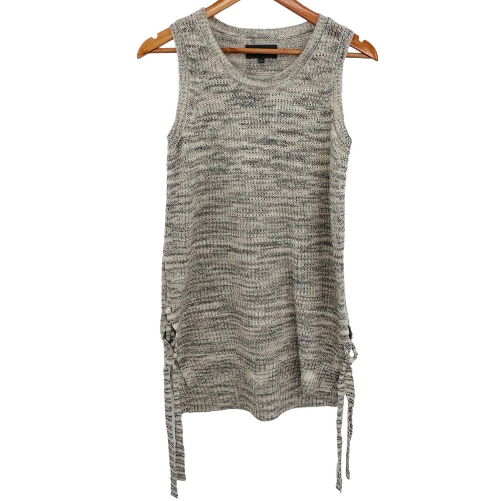 Michael Stars light gray sleeveless tunic sweater with tie sides size small
